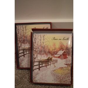 Peace‎ On Earth Christmas Greeting Cards w/ Envelopes 18 Pack 4.25" x 5.5"